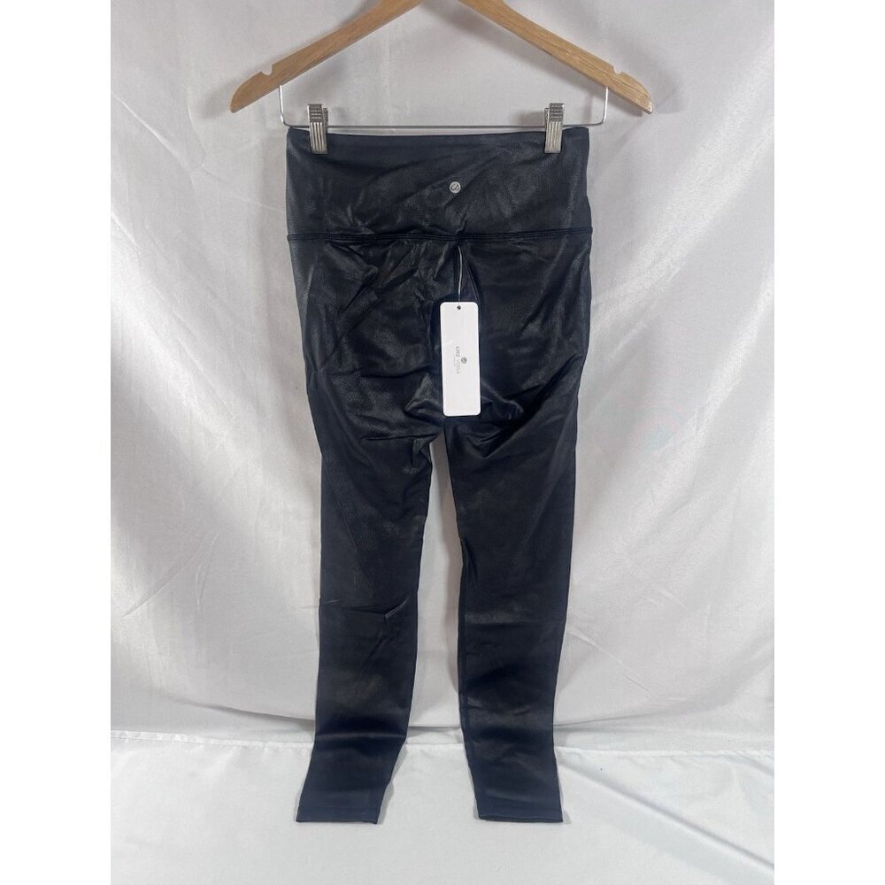 CRZ YOGA Faux Leather Leggings Black Size M 8/10 - Picture 2 of 5